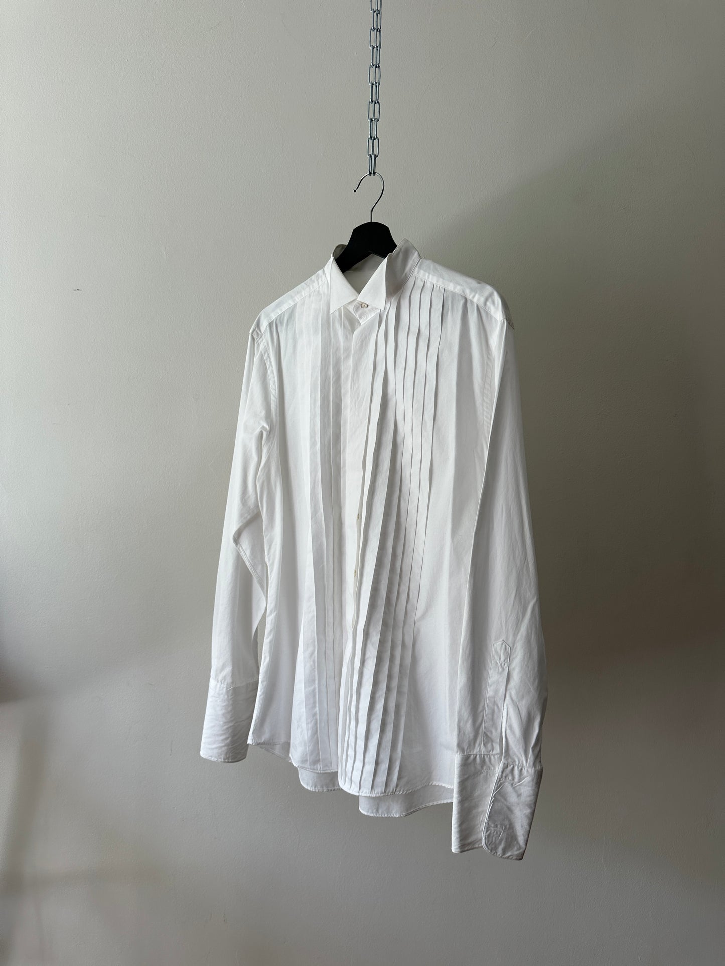 hugo boss white tuxedo button up