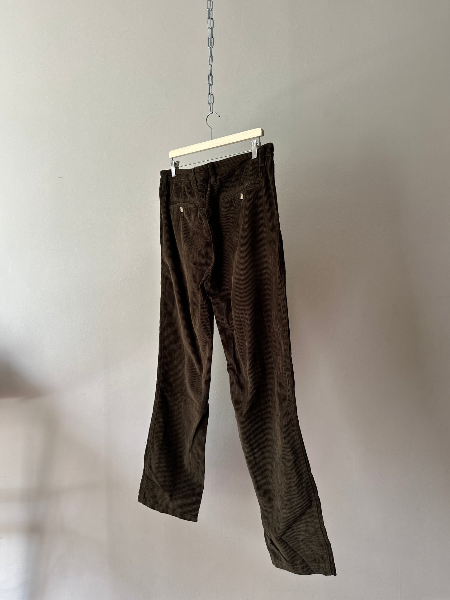 khaki corduroy trousers