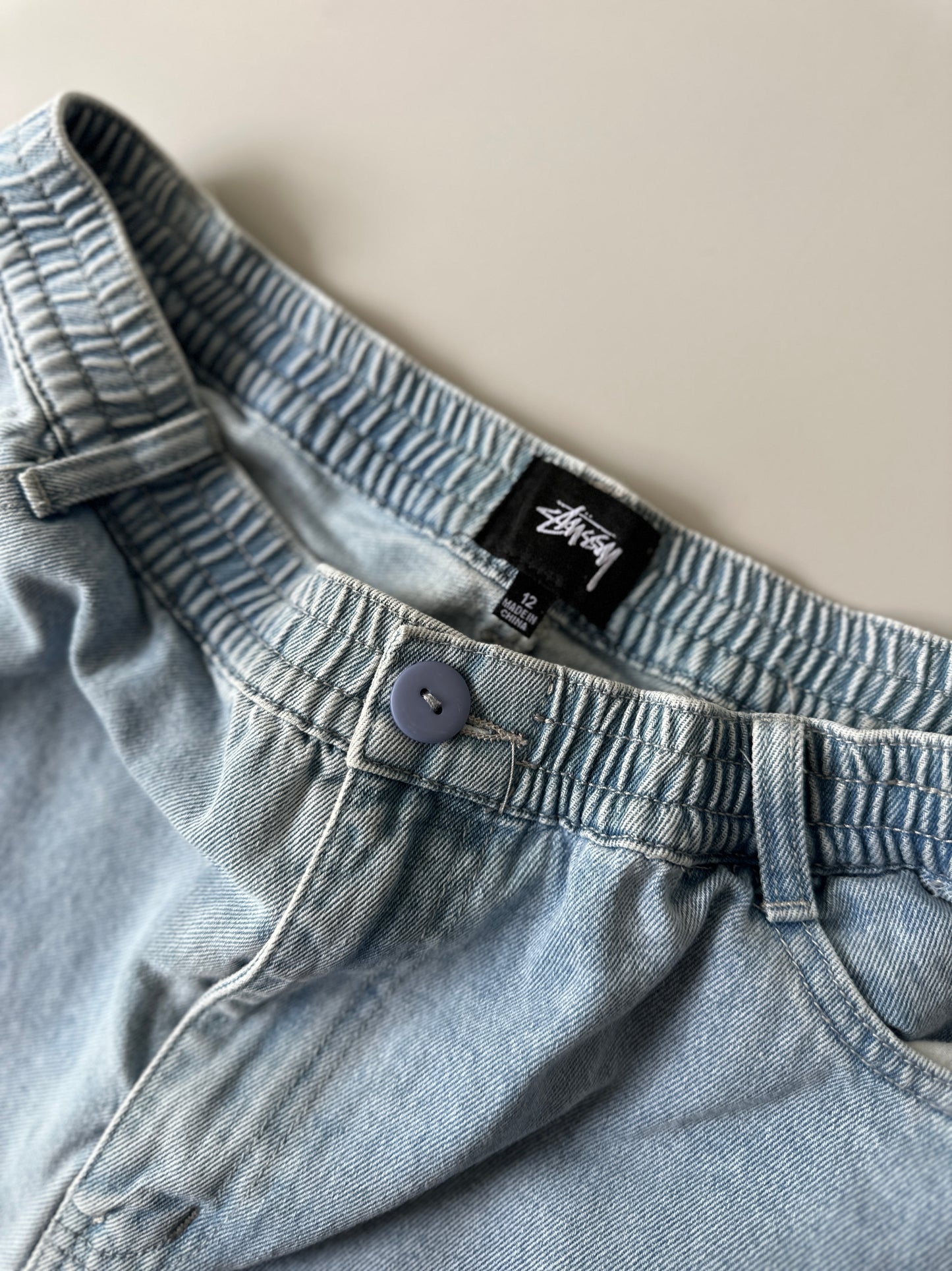 stussy light blue denim jeans