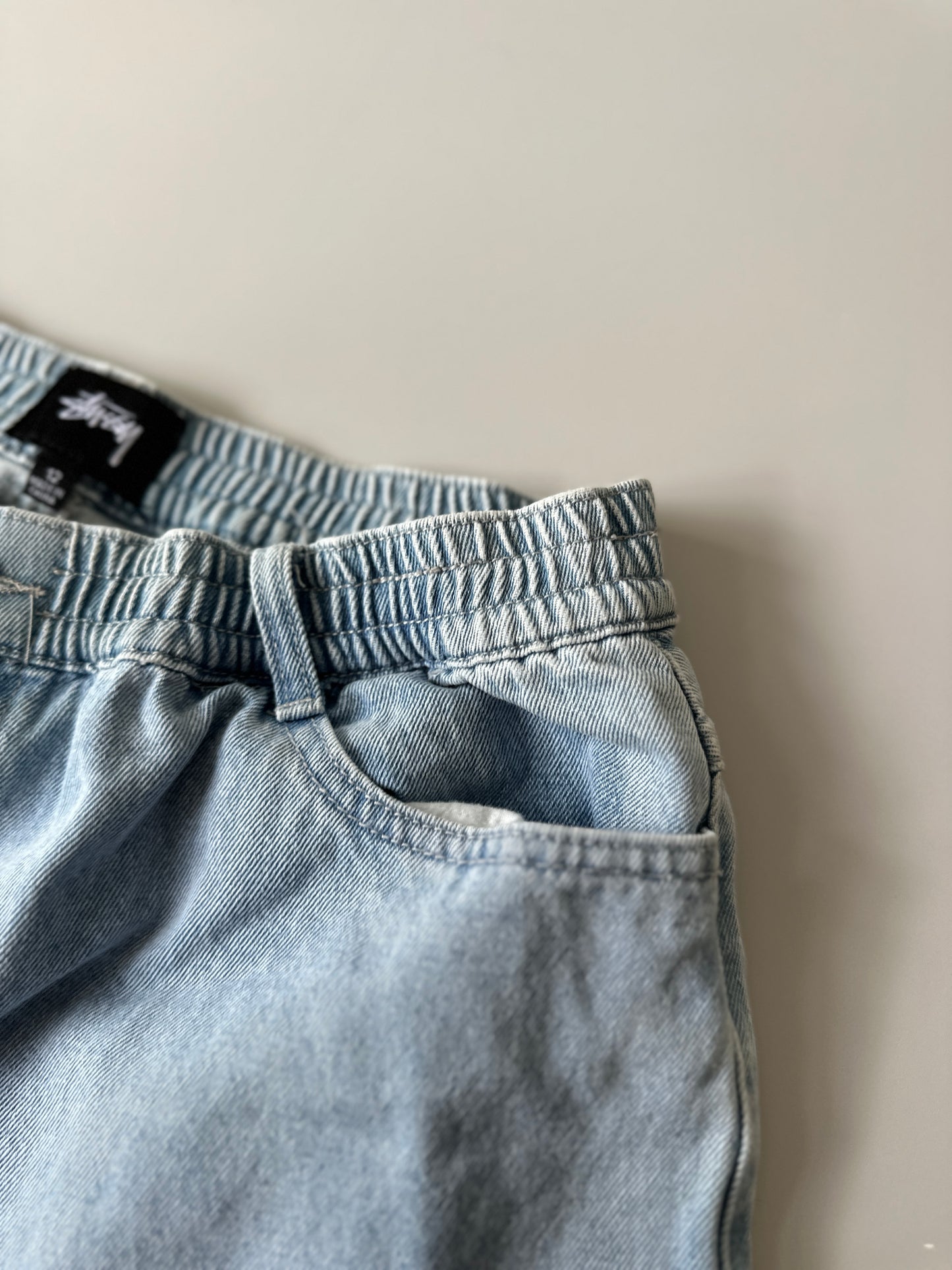 stussy light blue denim jeans