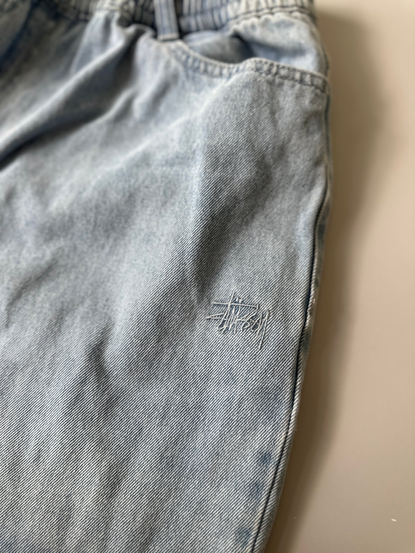 stussy light blue denim jeans
