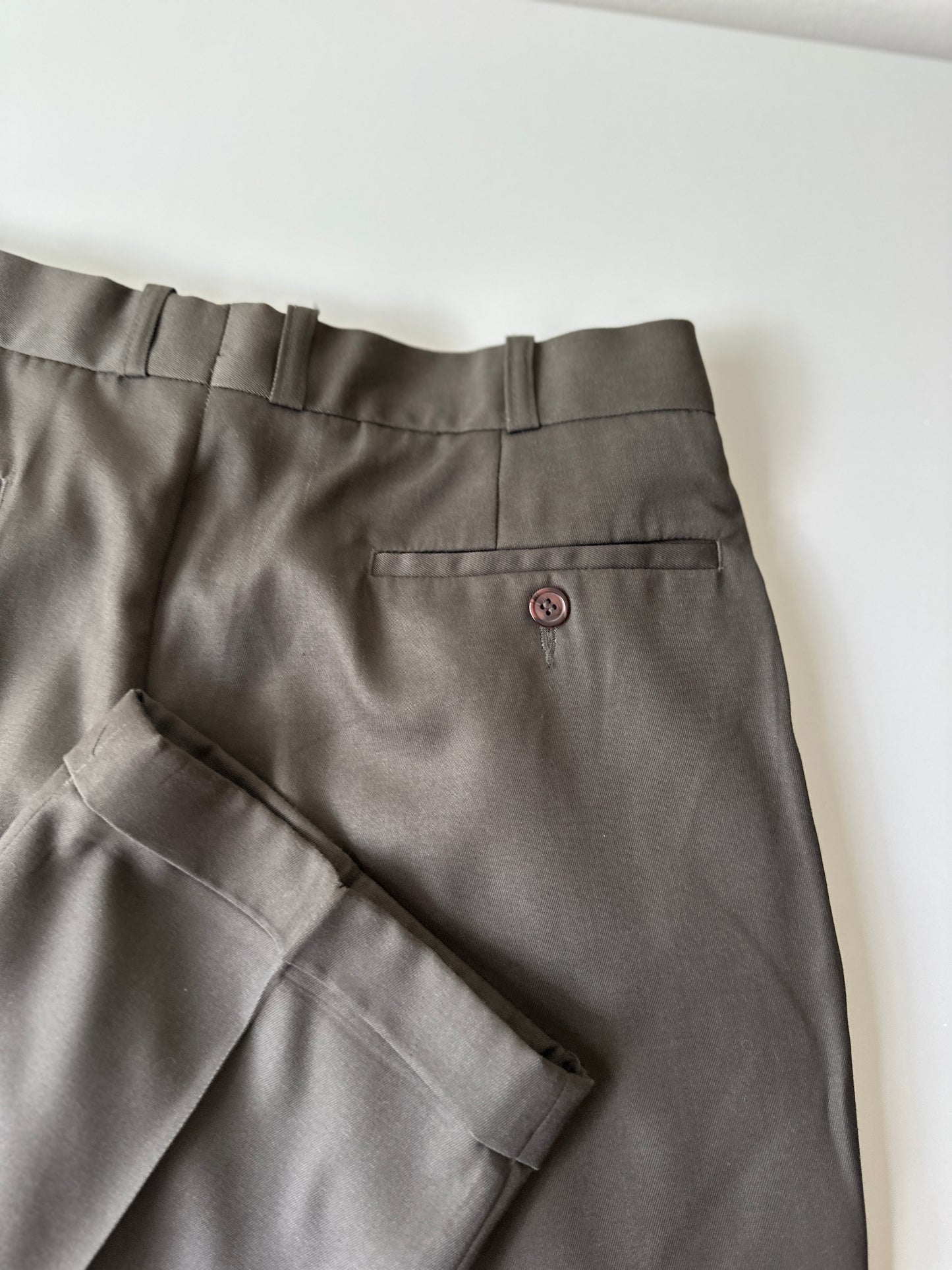 brown high waist suit pants