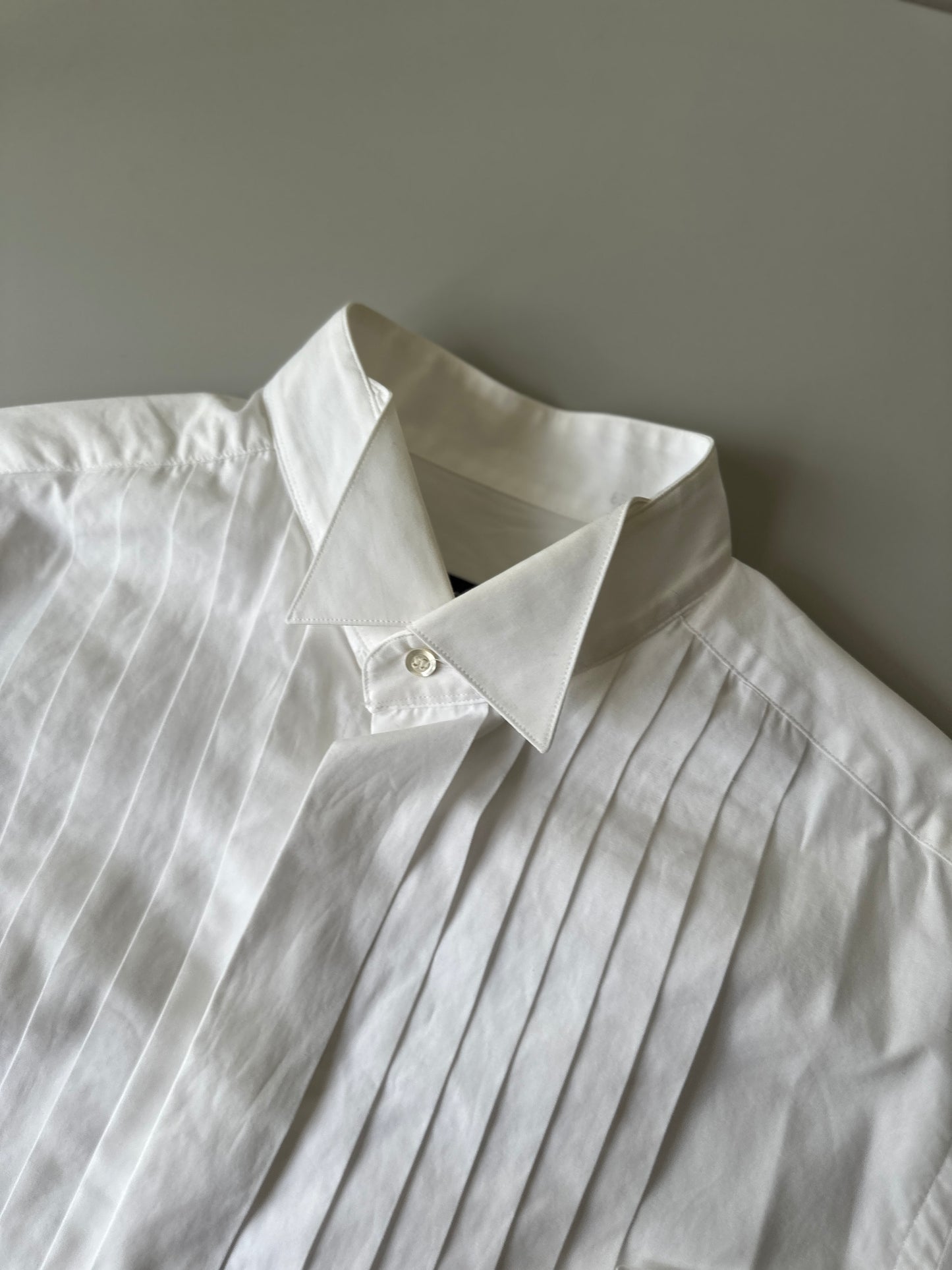 hugo boss white tuxedo button up