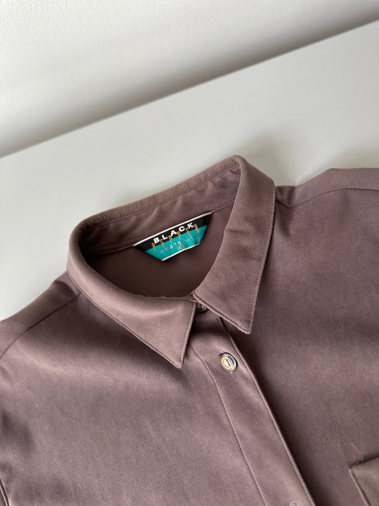 brown suede button up