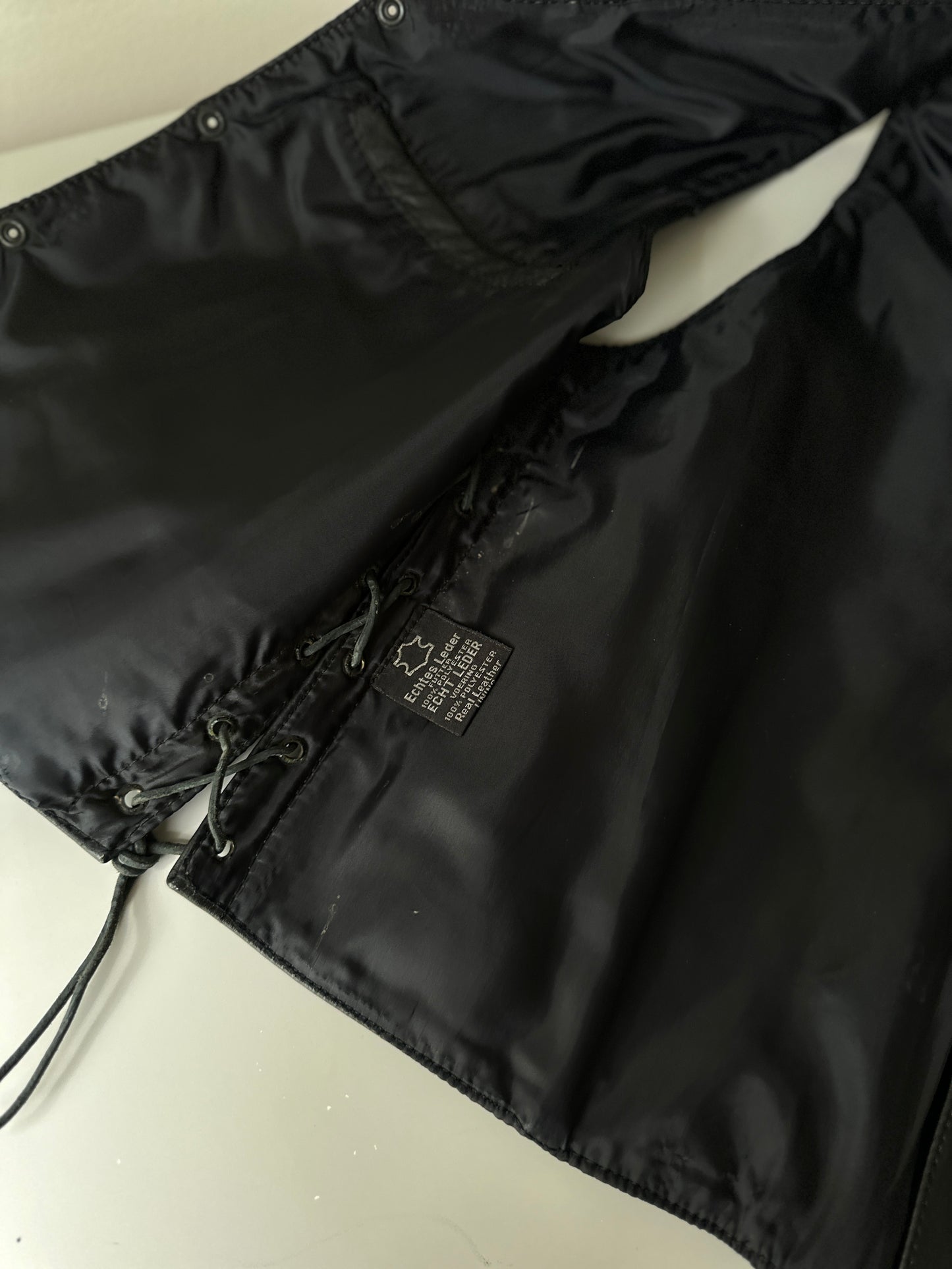 leather tie up vest