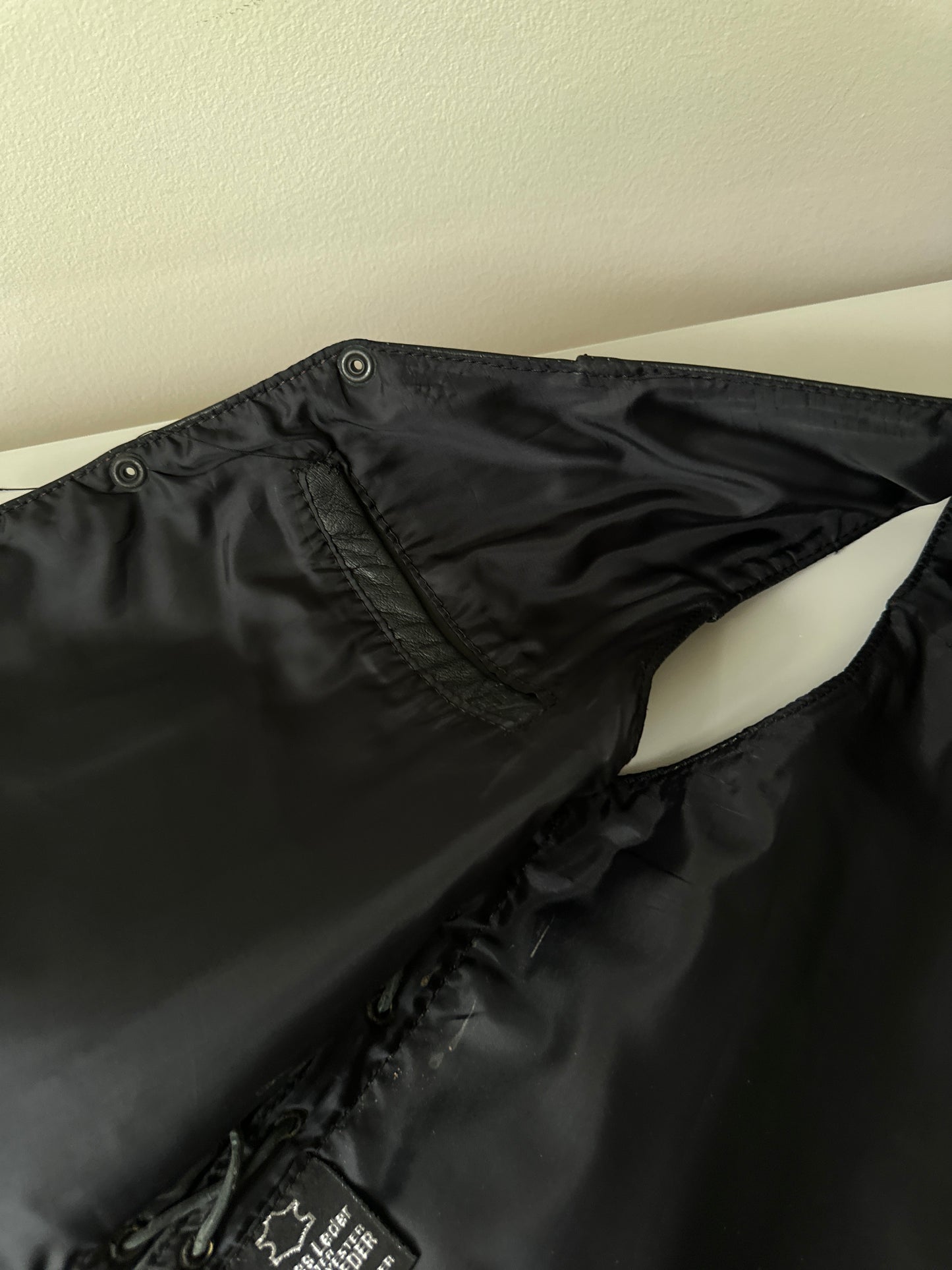 leather tie up vest