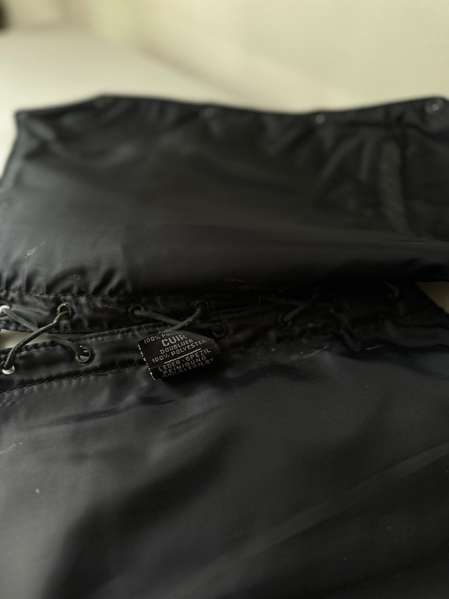 leather tie up vest