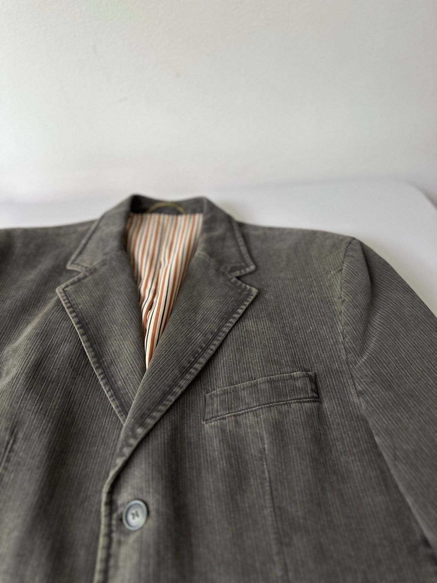 grey/brown denim suit jacket