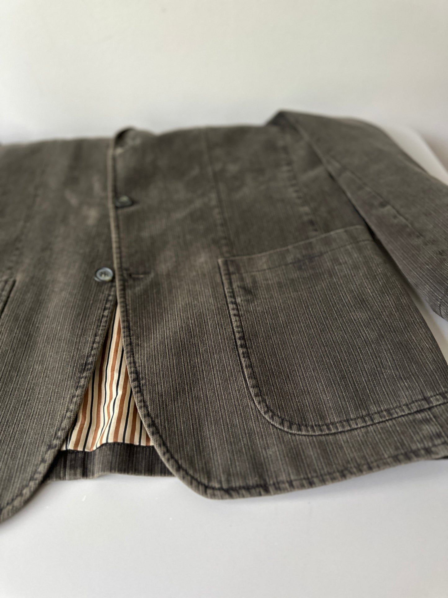 grey/brown denim suit jacket