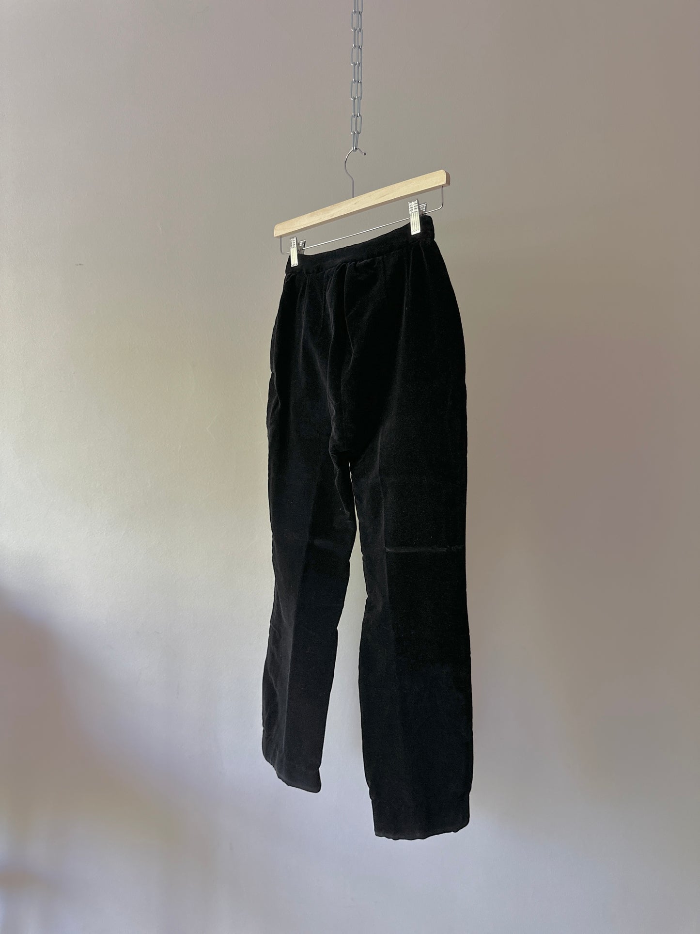 velvet high waisted trousers