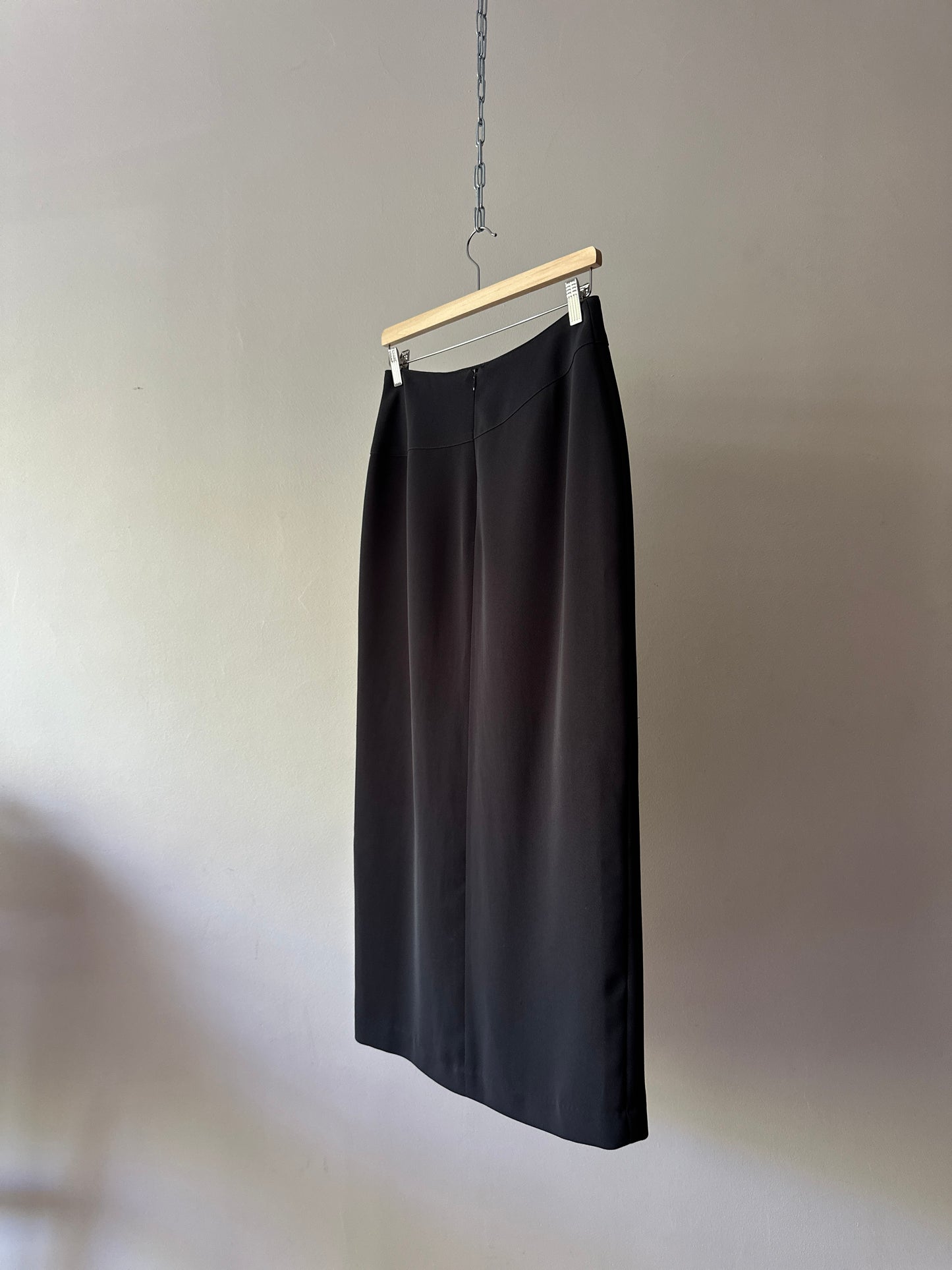 navy high waist straight skirt