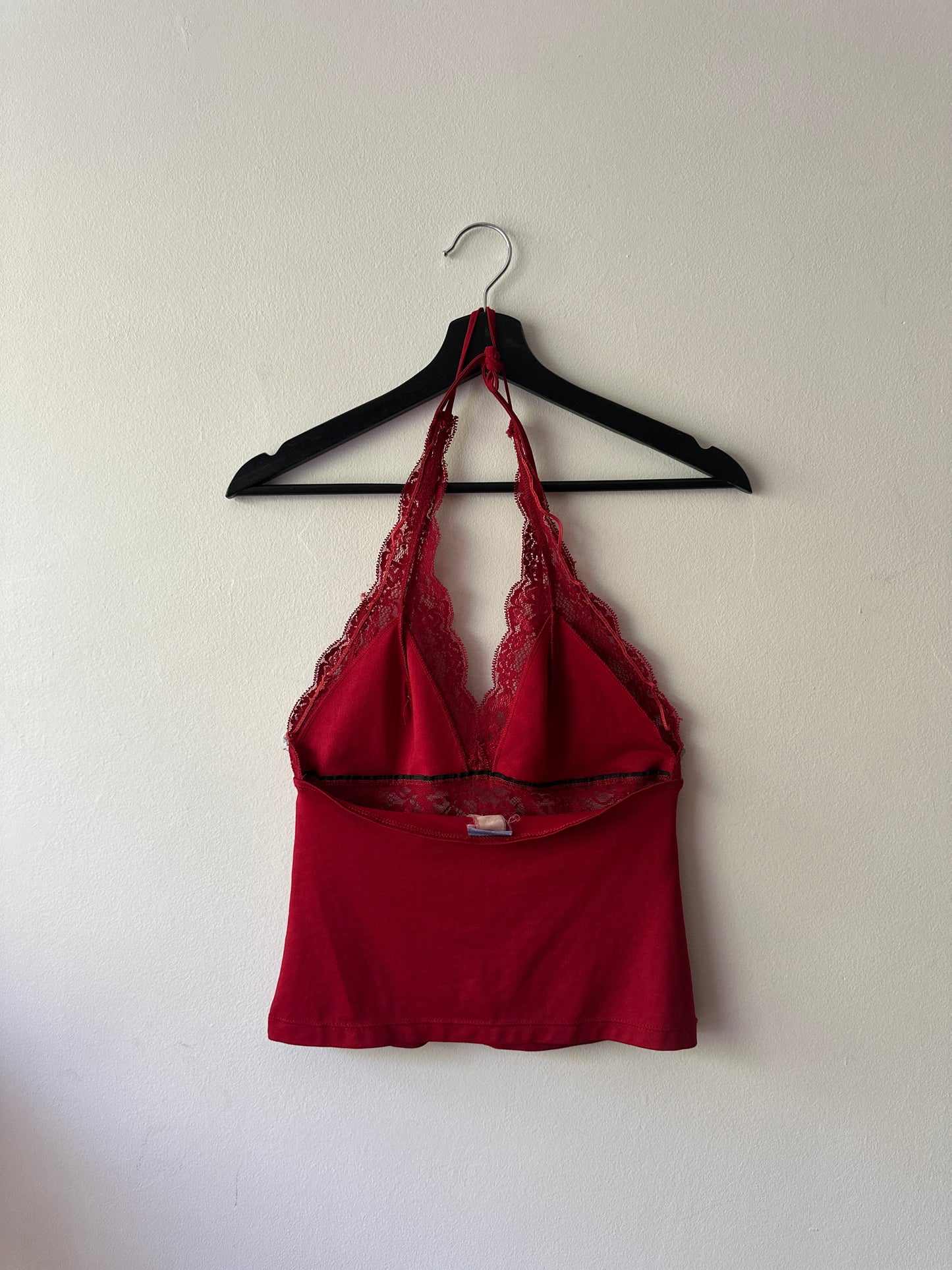 red lace halter