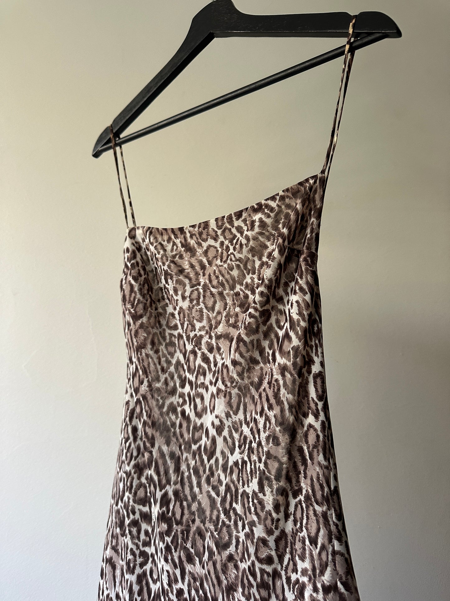y2k leopard print sheer dress
