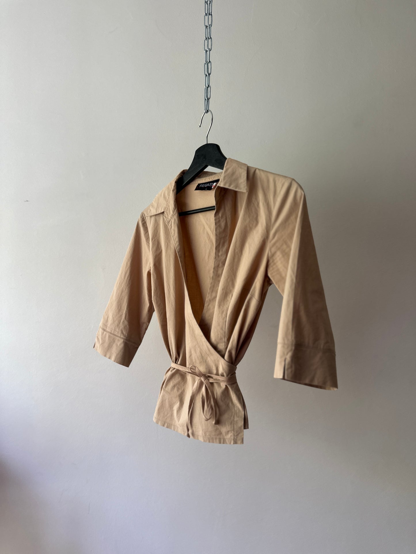 wrap around cotton blouse