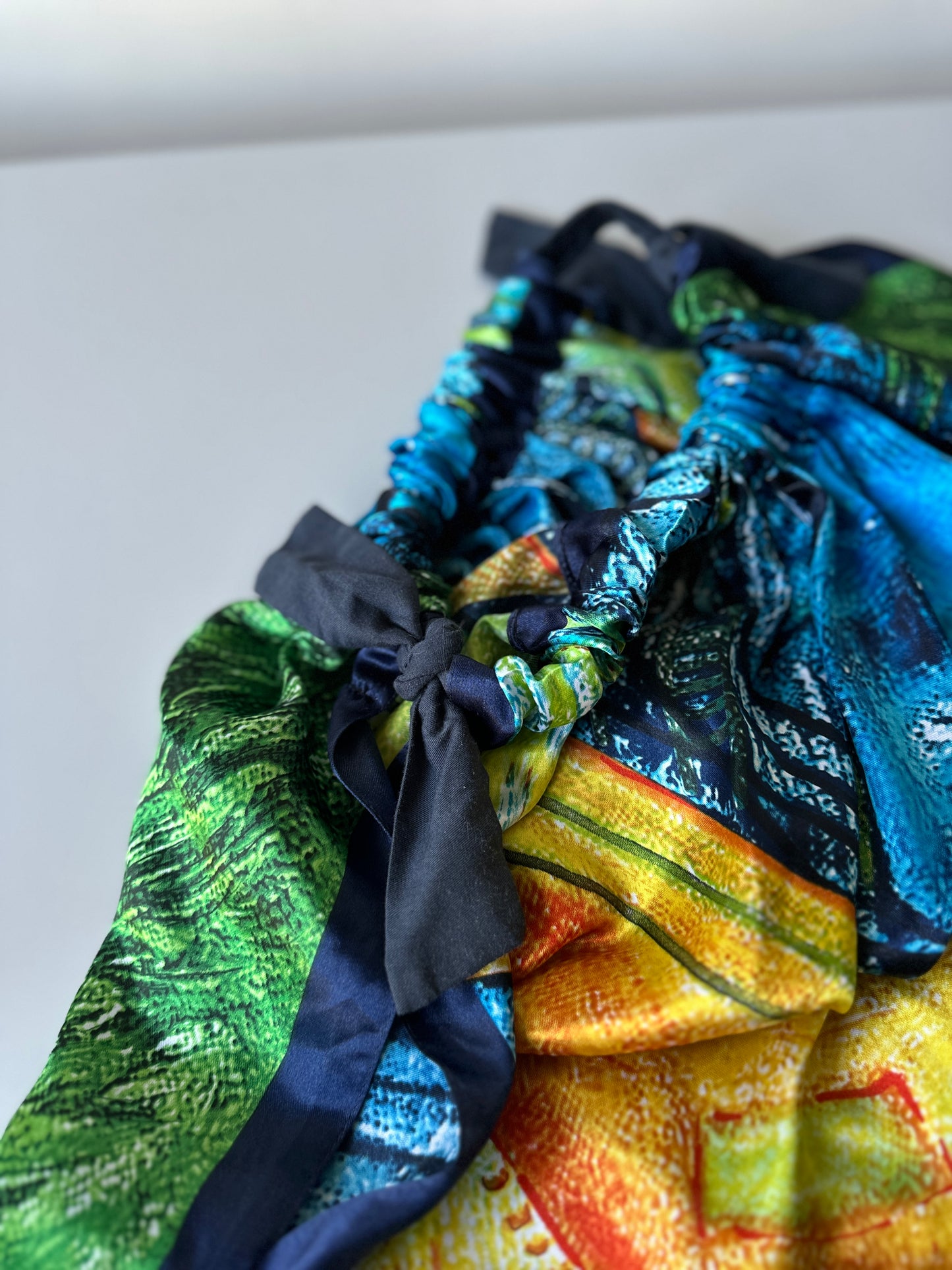 iconic silk baby doll printed dress