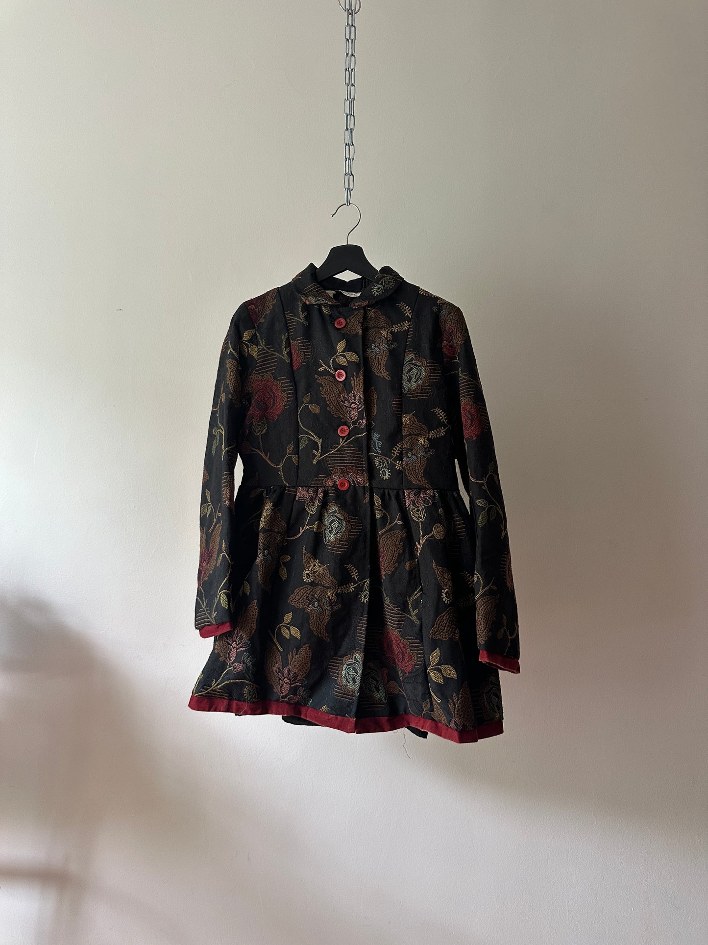 embroidered flower patterned jacket