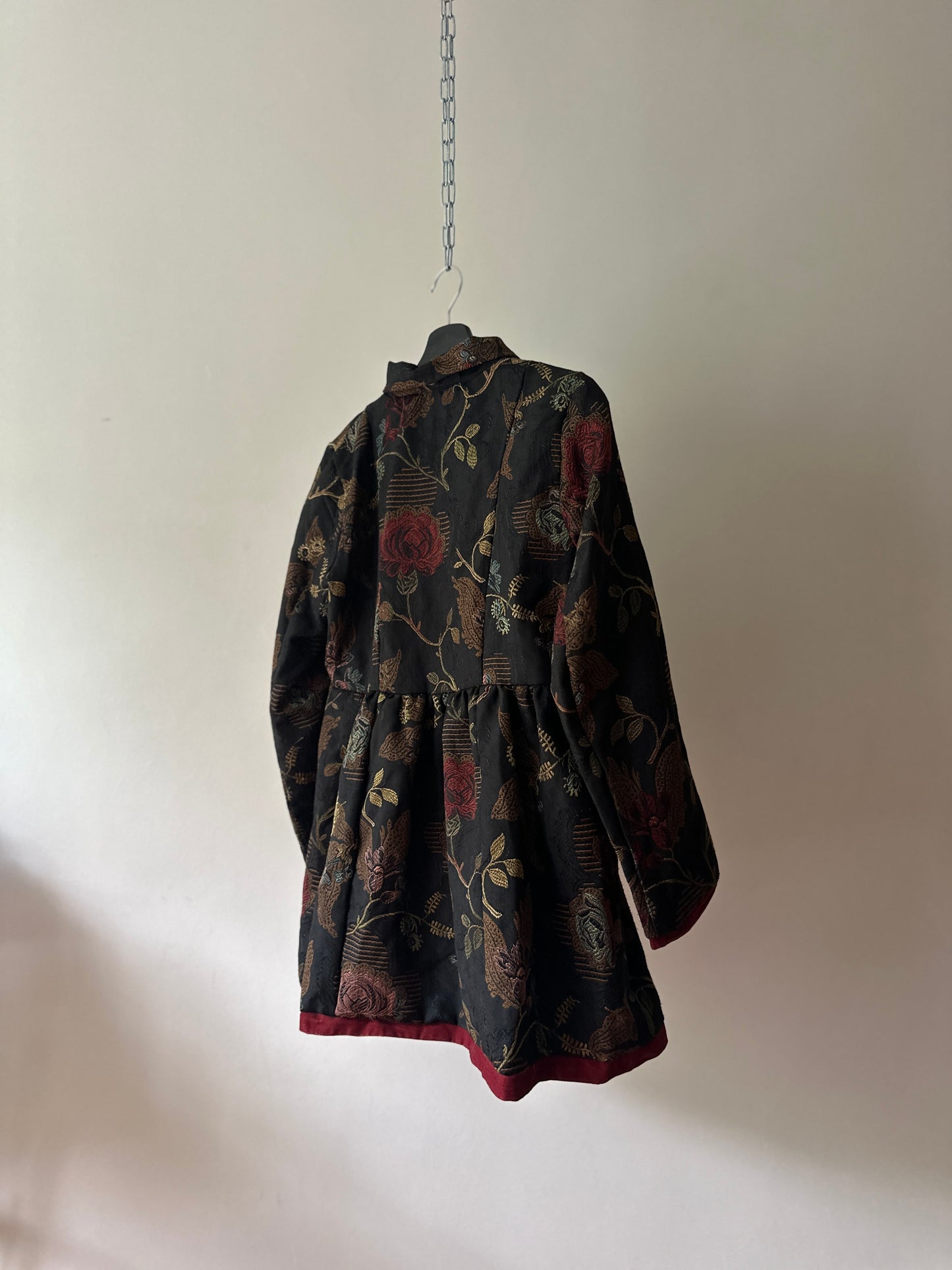 embroidered flower patterned jacket