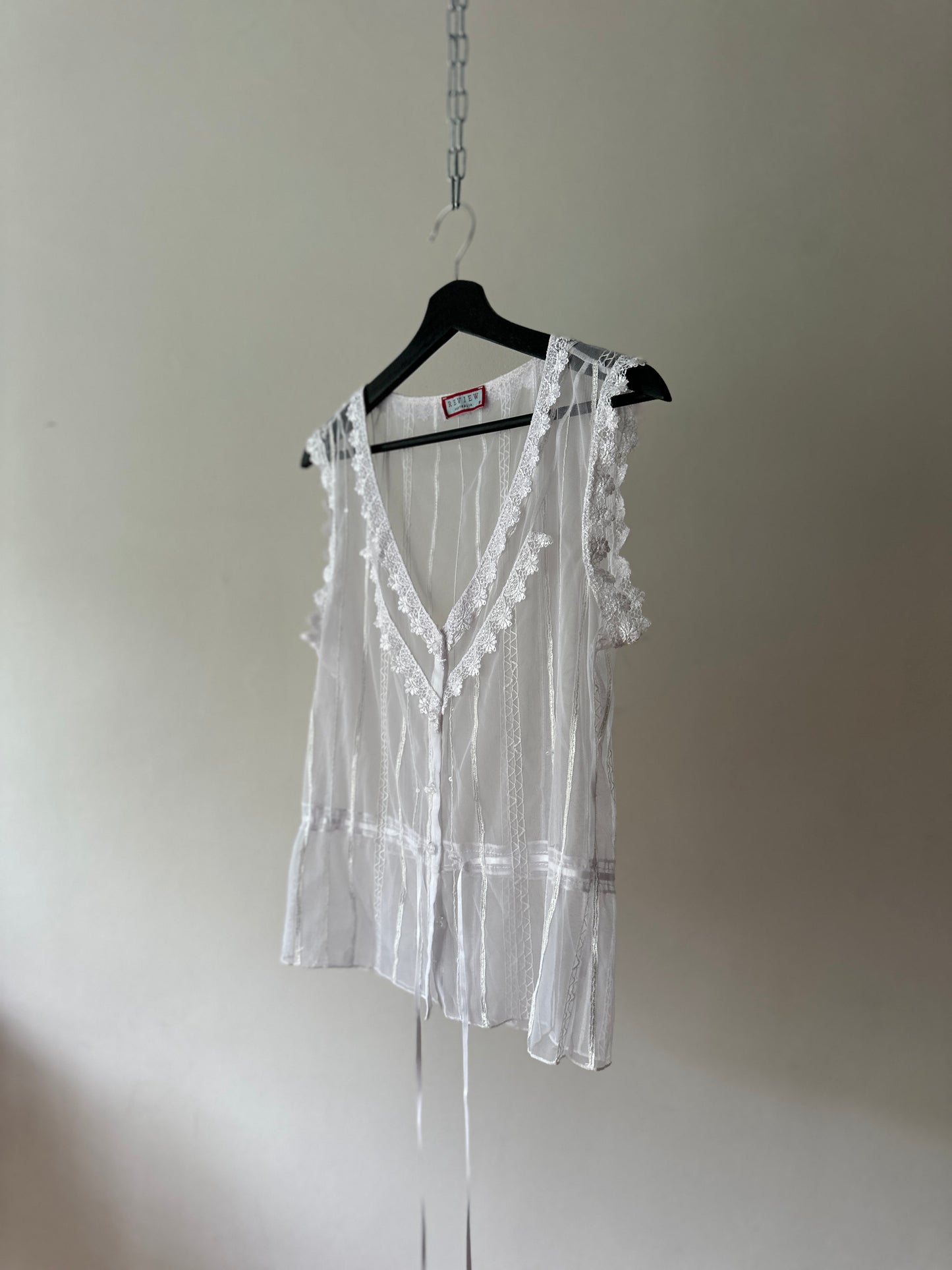 sheer lace blouse