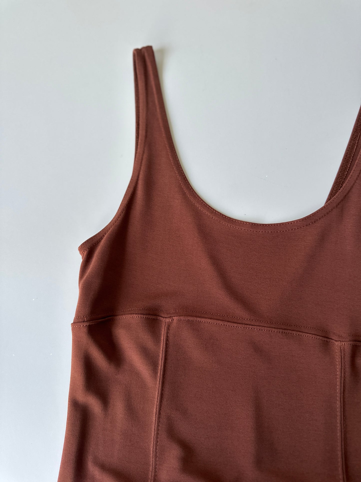deep brown longline dress