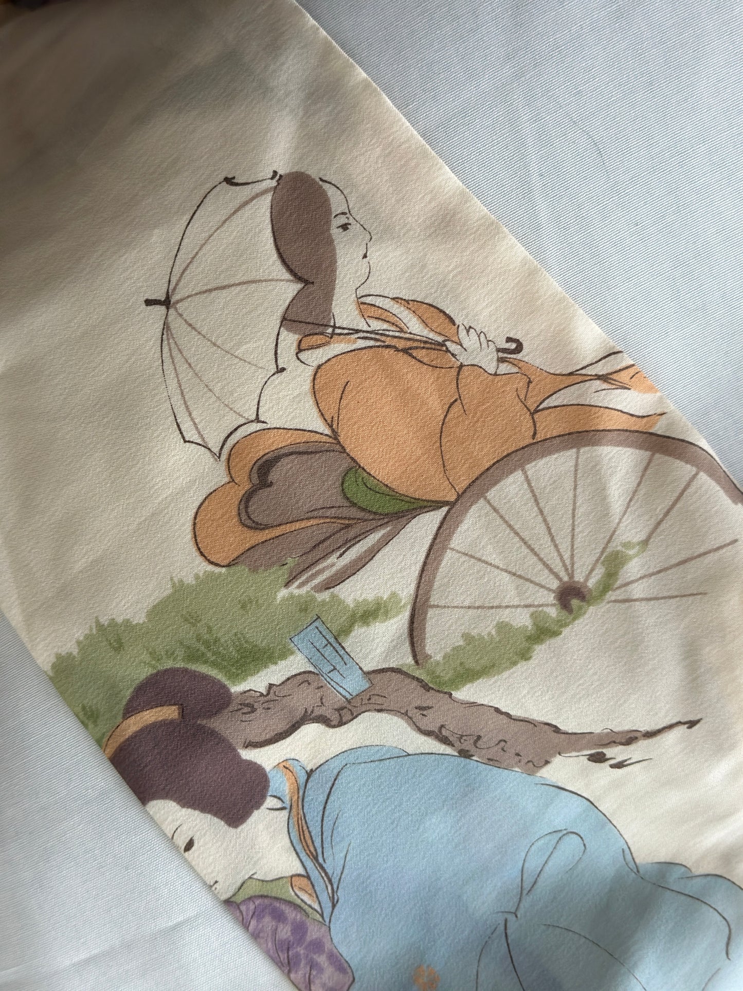 Japanese figure printed blouse