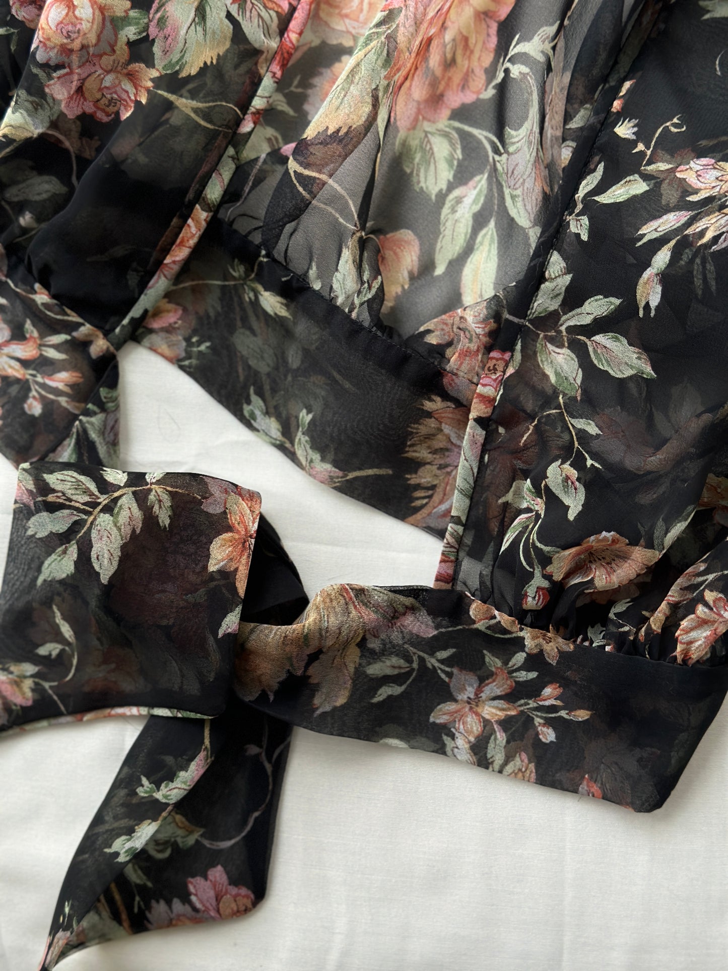 1970s floral two piece dress