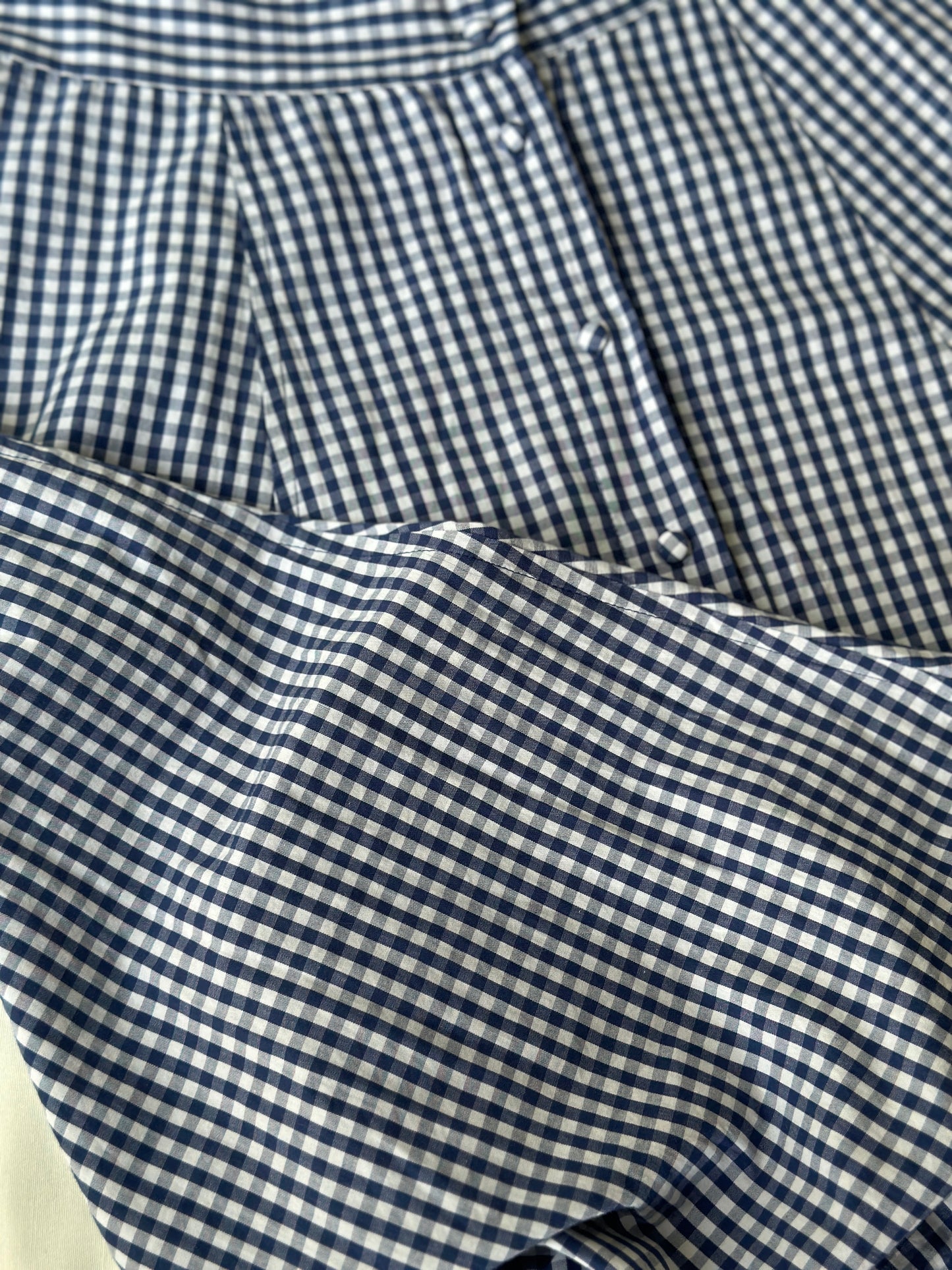 SEED blue and white gingham skirt