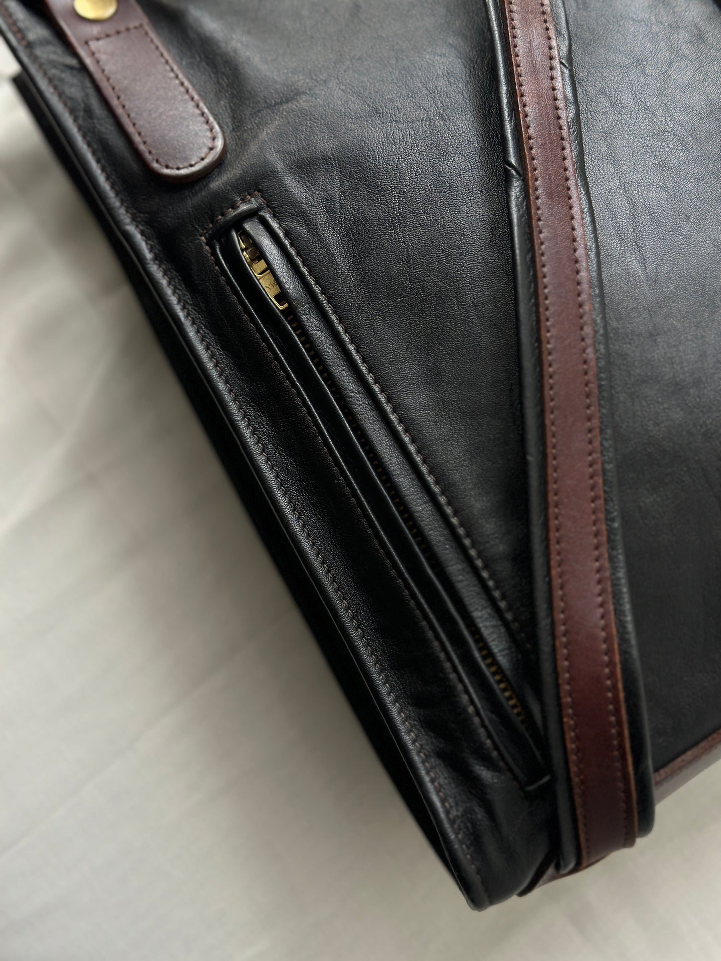two tone Australian leather back pack