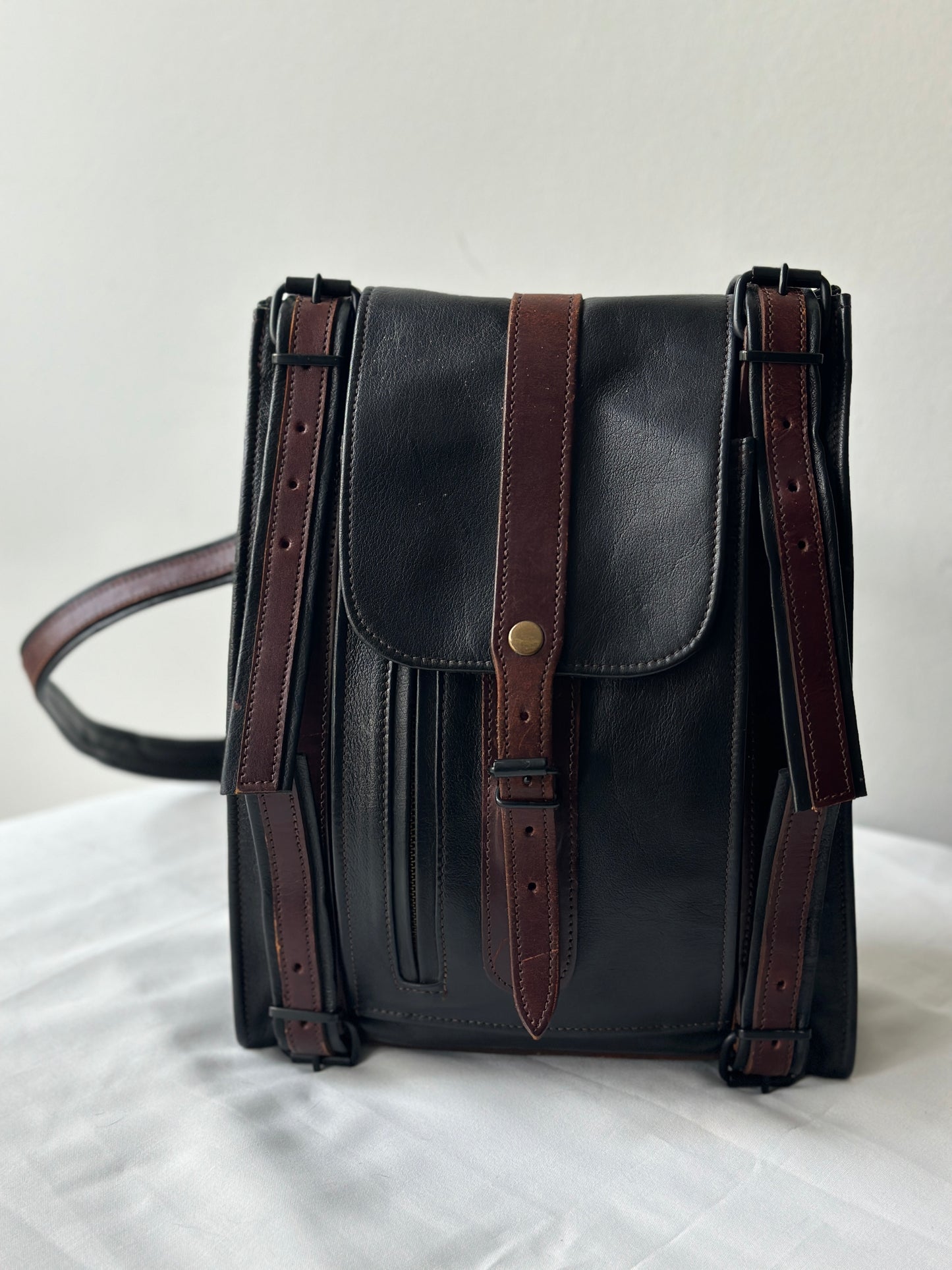 two tone Australian leather back pack