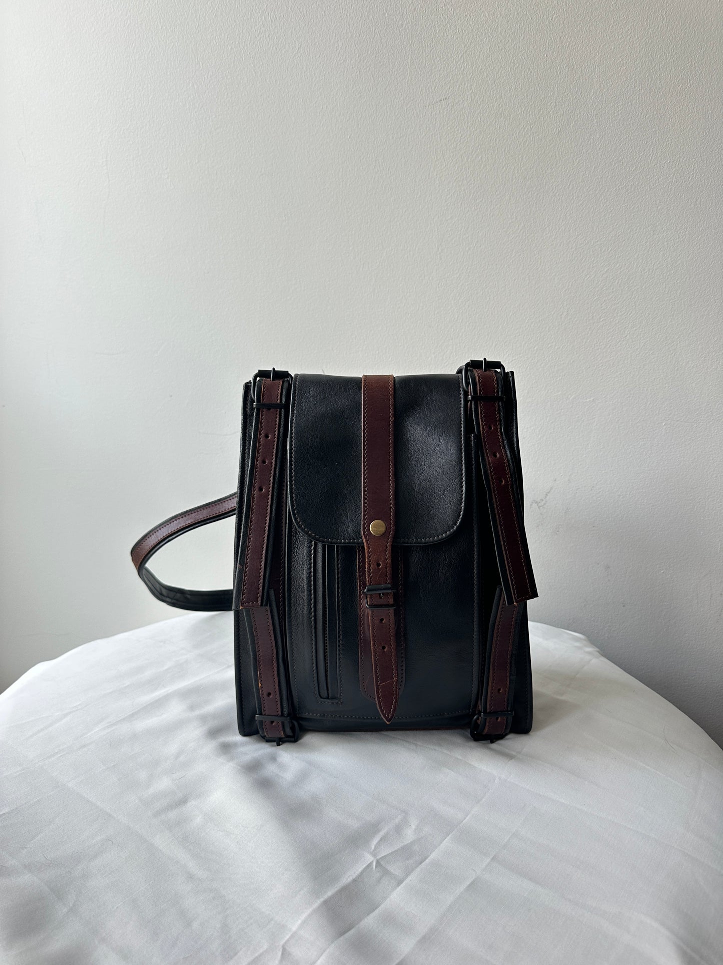 two tone Australian leather back pack