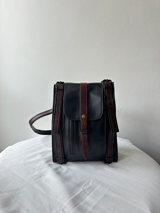 two tone Australian leather back pack