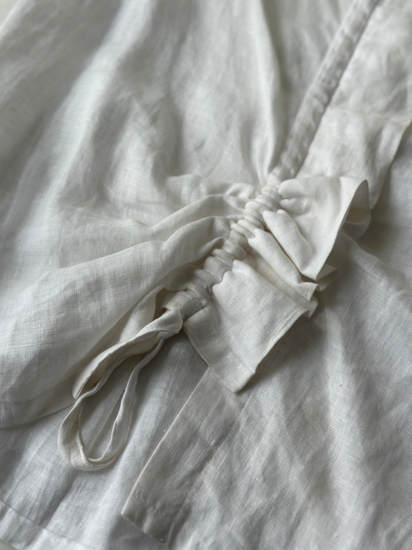 linen drawstring blouse
