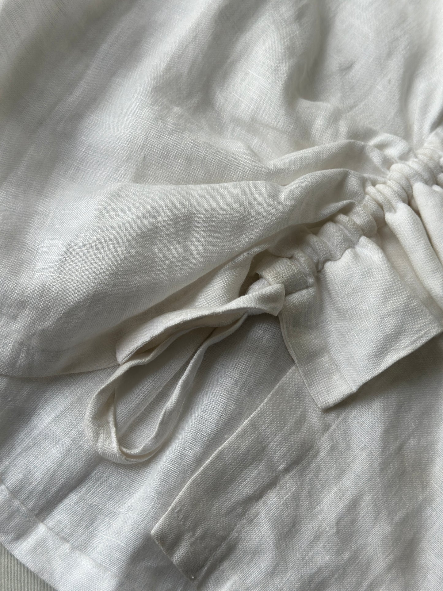 linen drawstring blouse