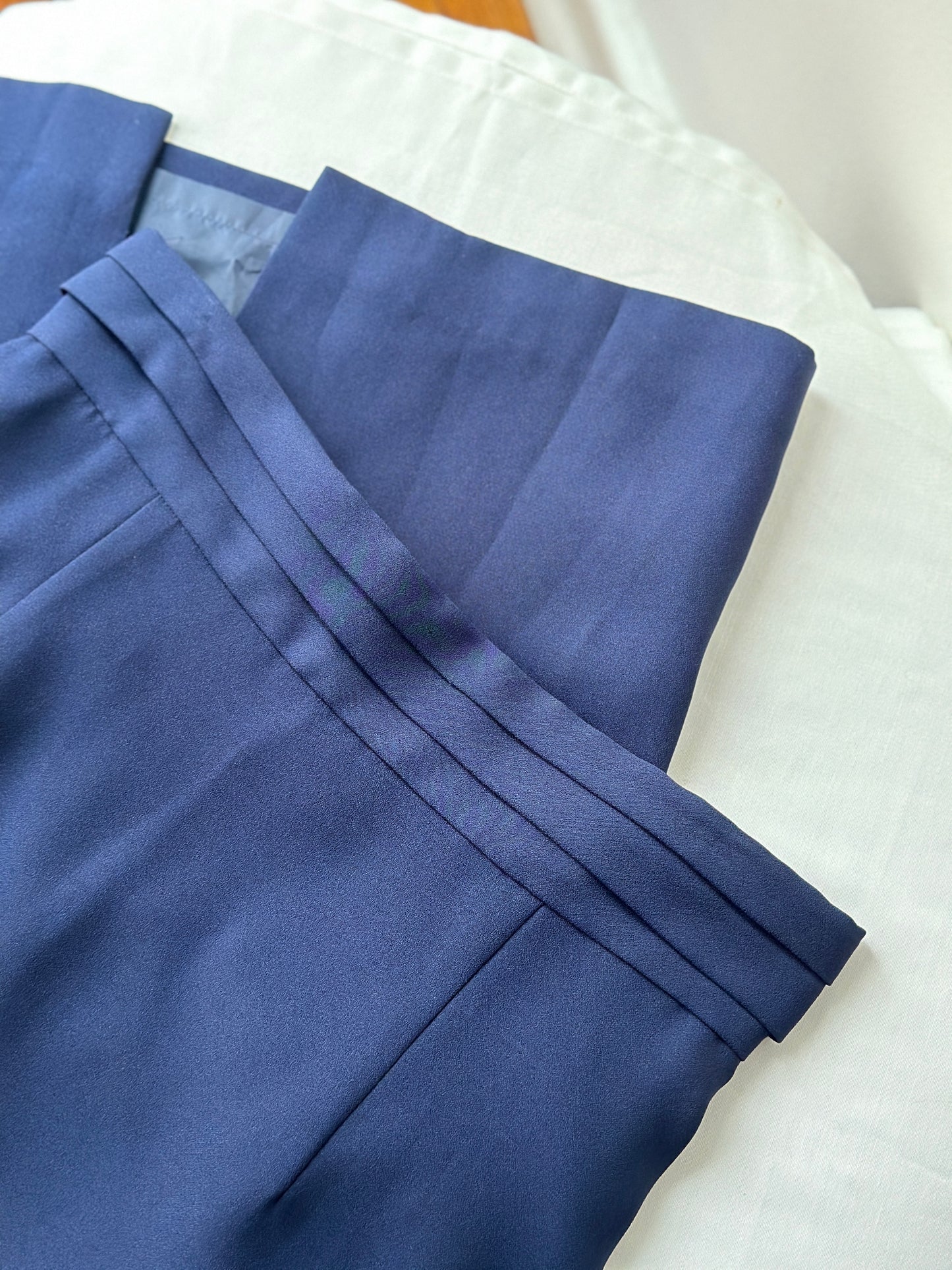 high waist long line straight skirt