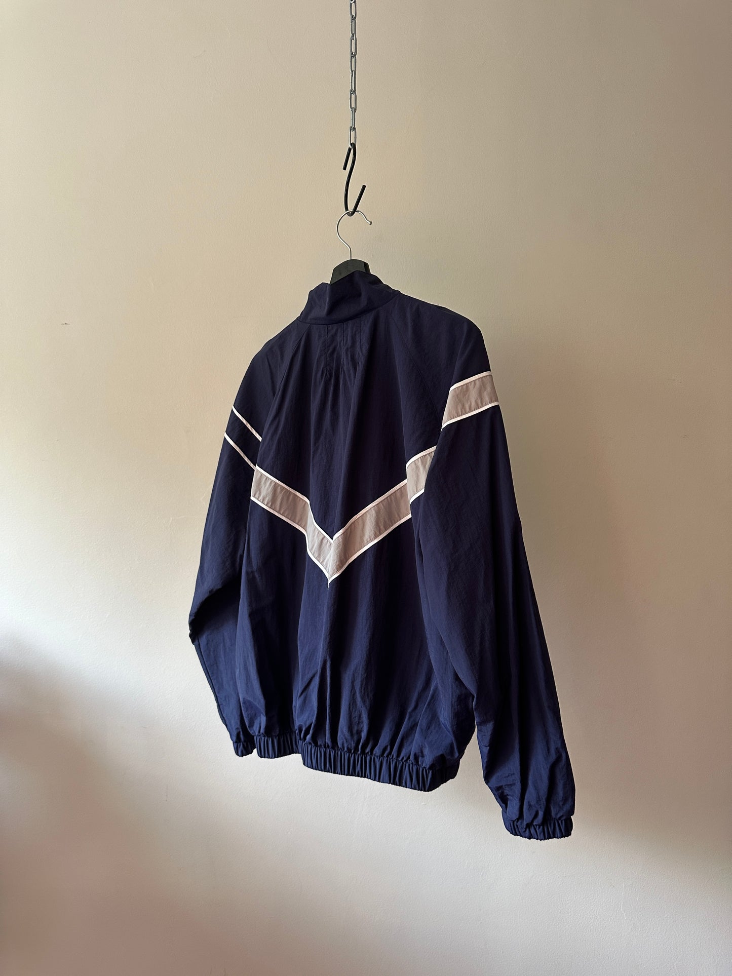 navy windbreaker