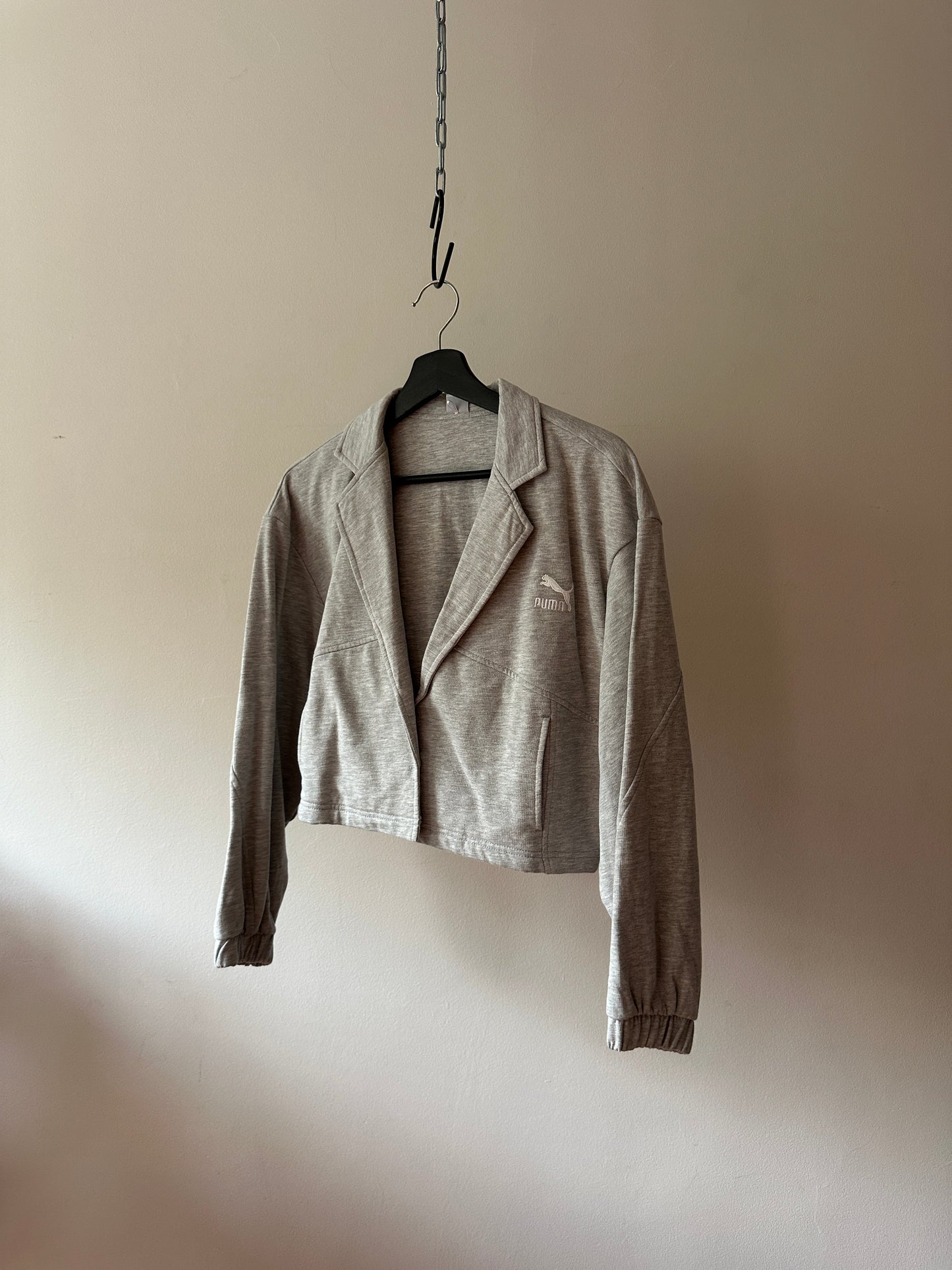 cropped puma sweat jacket