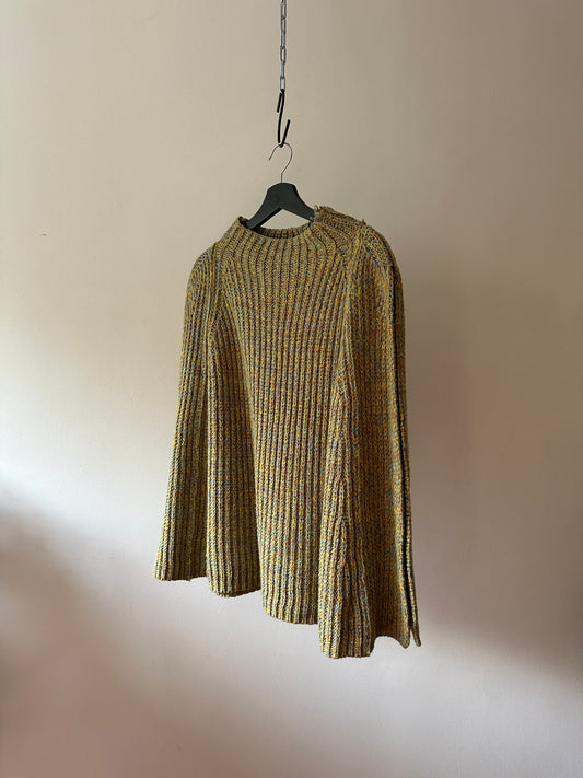 green knit poncho