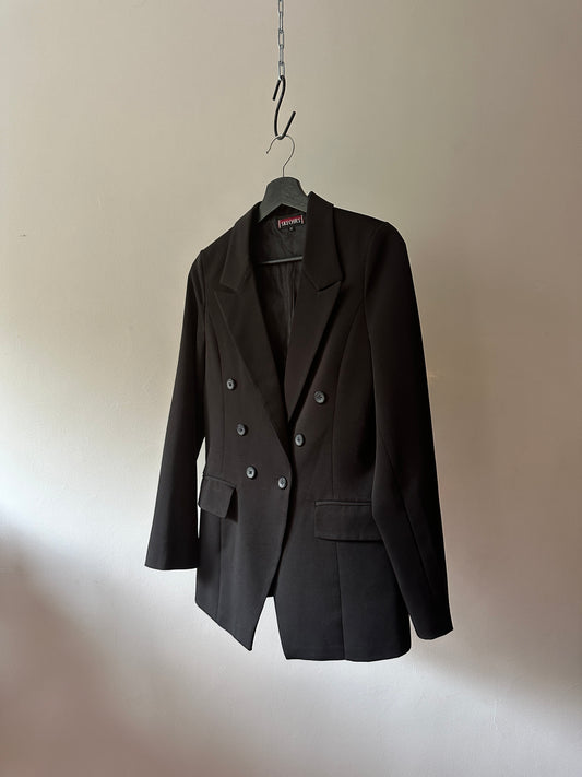 black double breast blazer