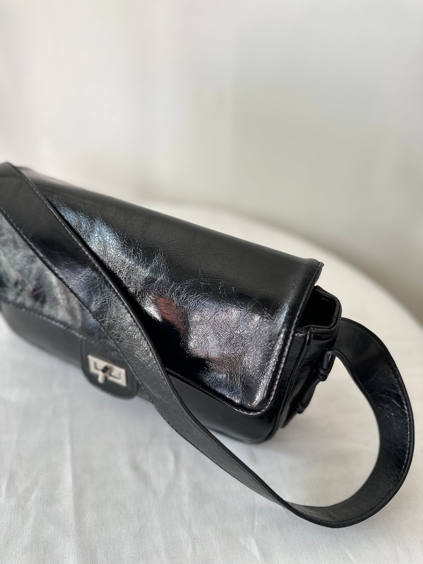 Tony Bianco patent 'leather' handbag