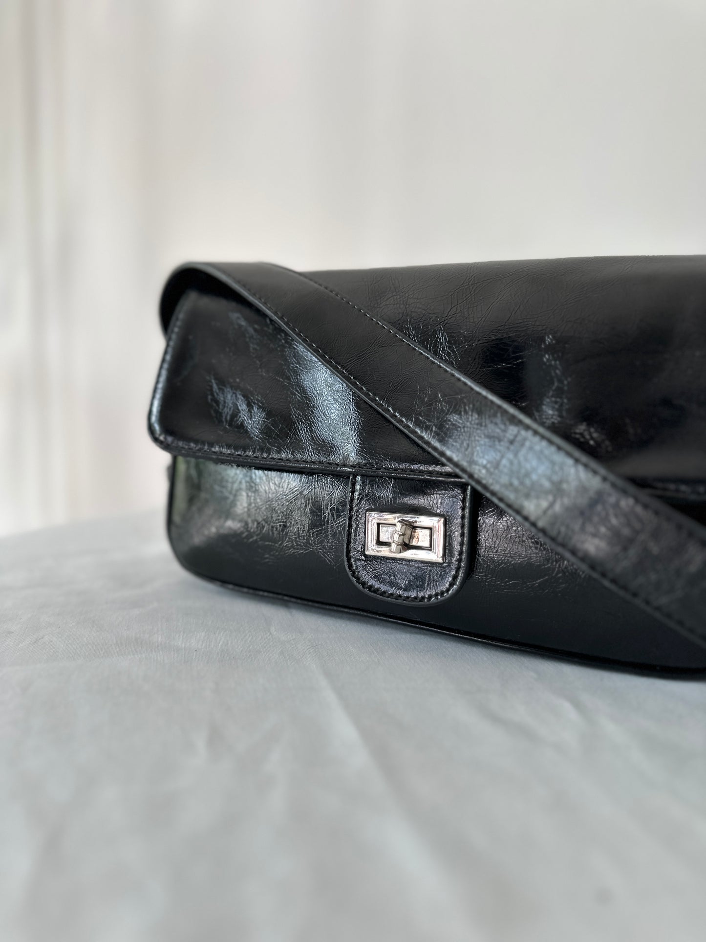Tony Bianco patent 'leather' handbag
