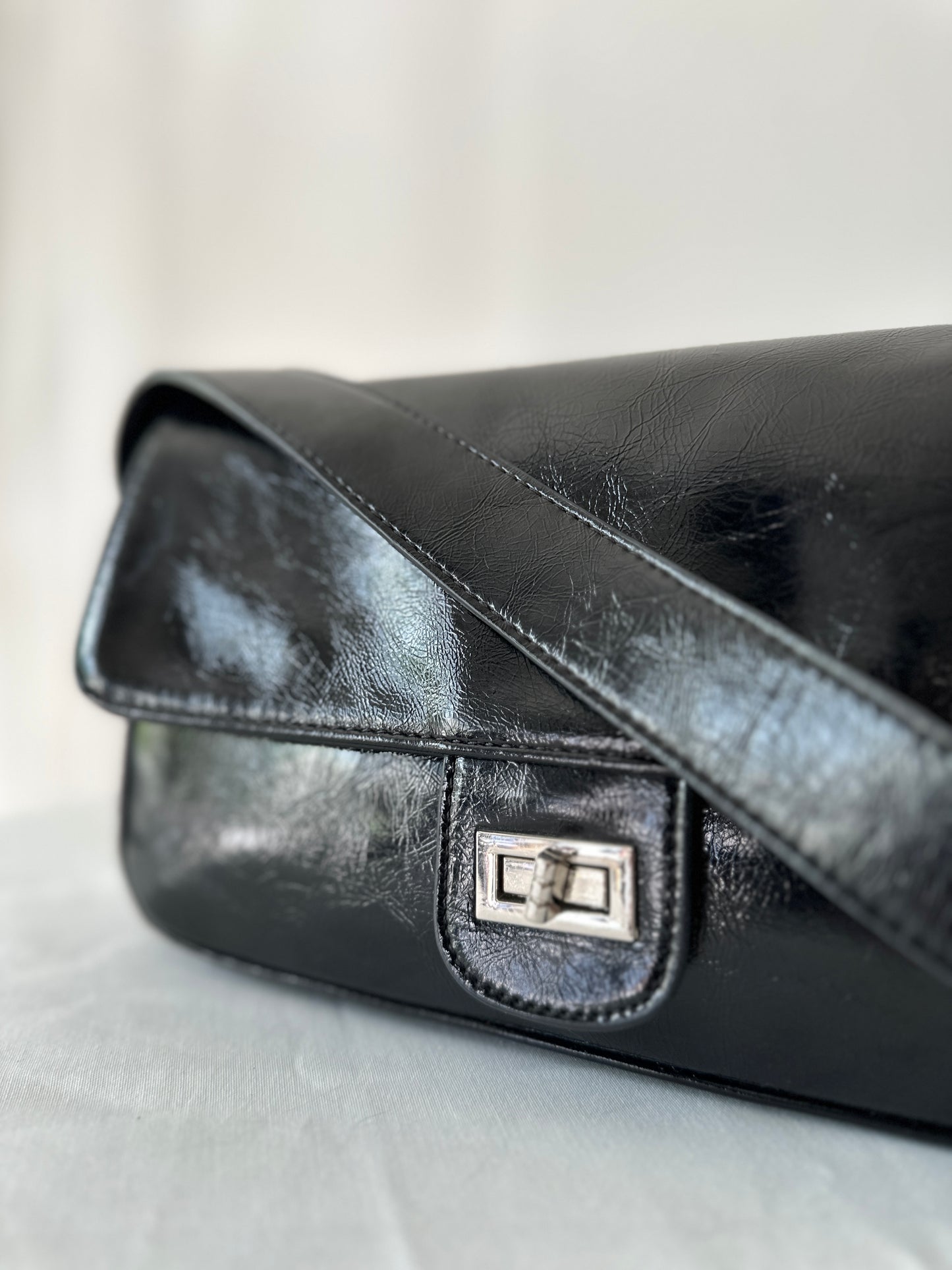 Tony Bianco patent 'leather' handbag