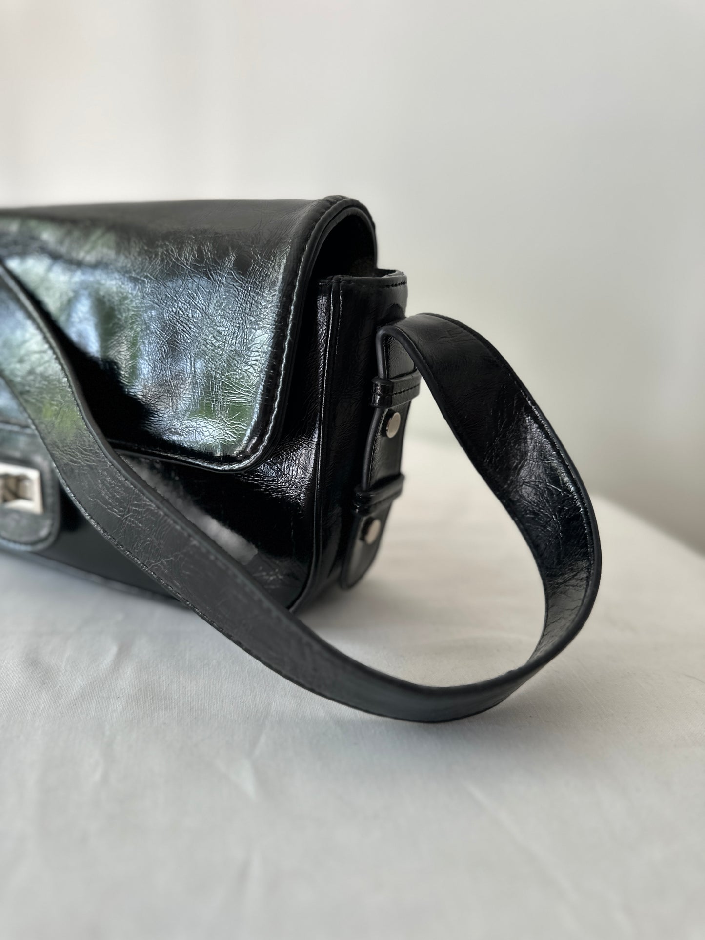 Tony Bianco patent 'leather' handbag