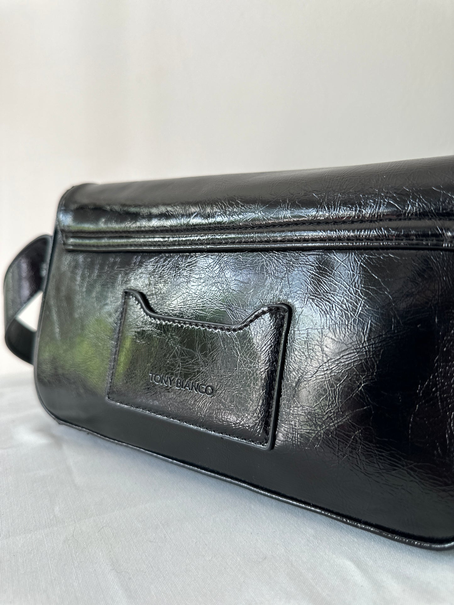 Tony Bianco patent 'leather' handbag