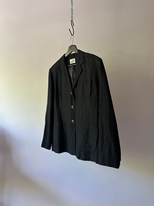 black linen style blazer
