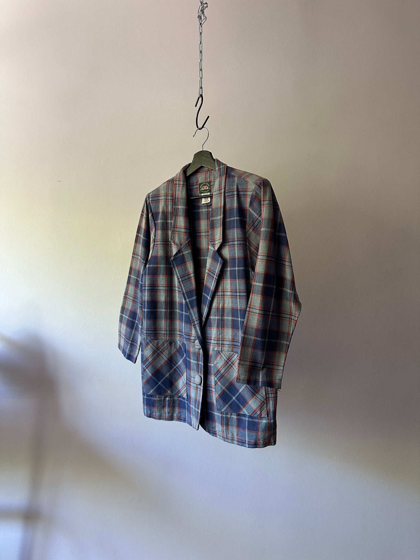 cotton denim style crosshatch blazer