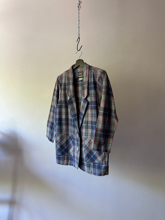 cotton denim style crosshatch blazer