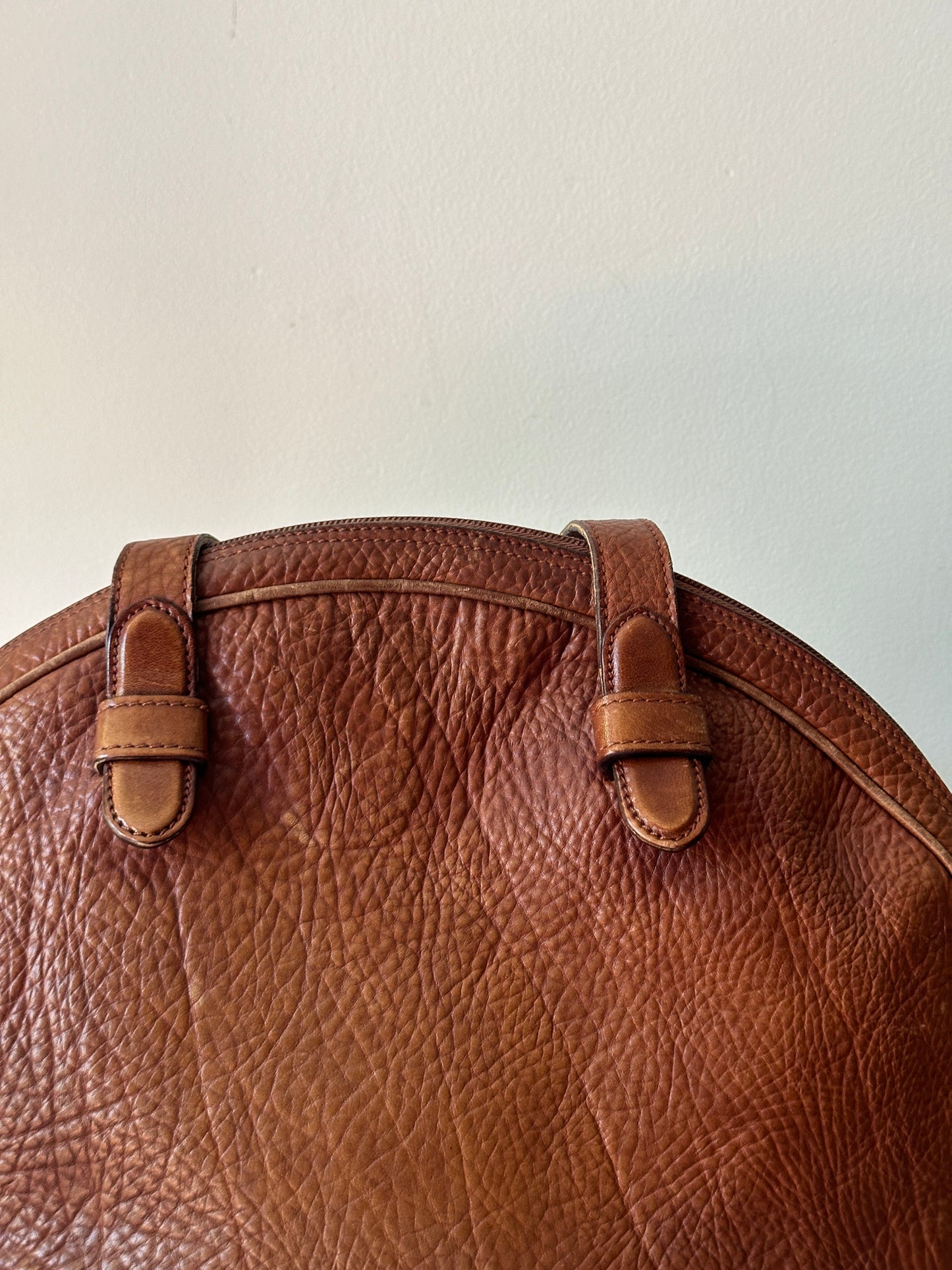 Etienne Aigner brown leather satchel