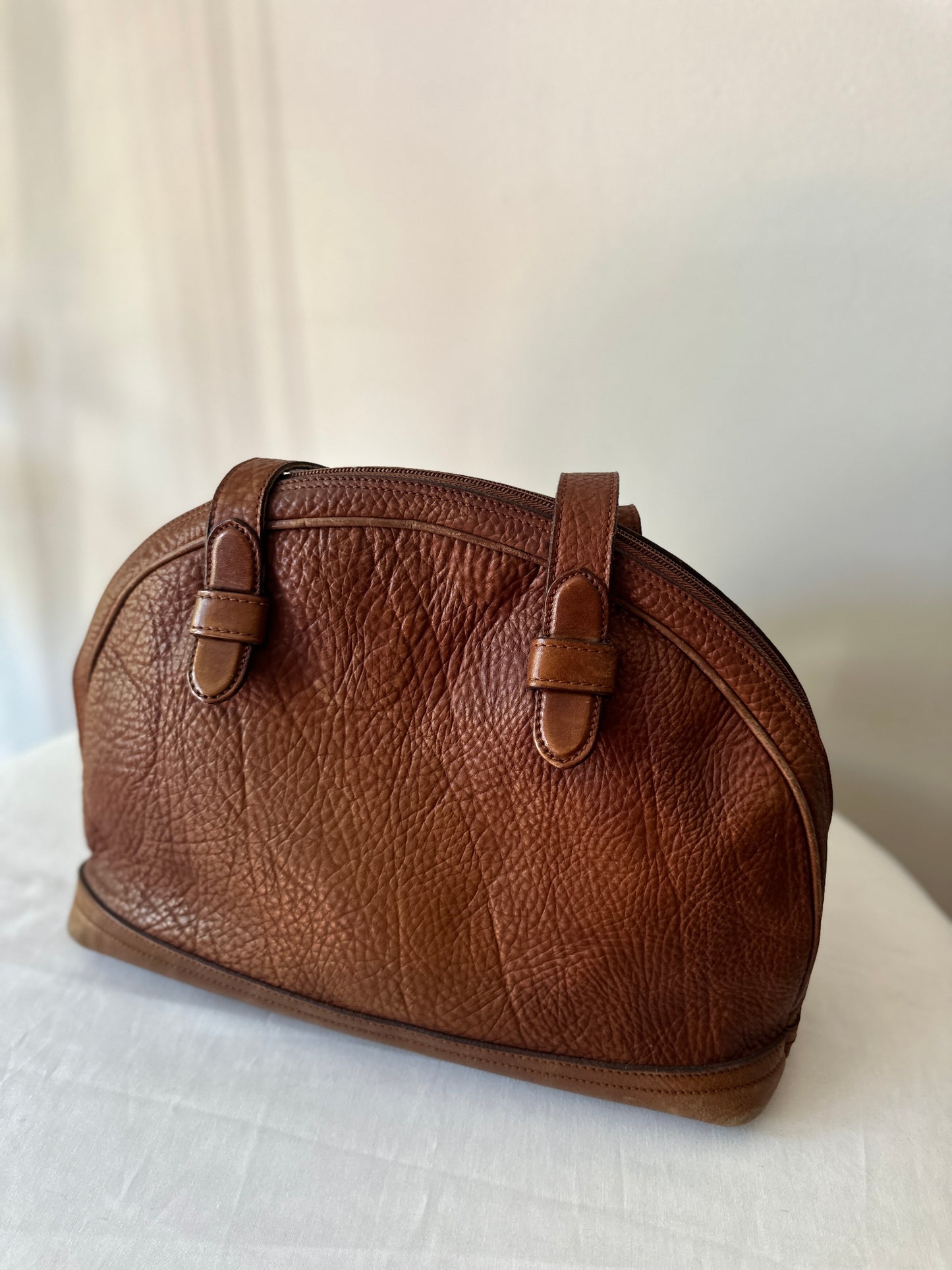 Etienne Aigner brown leather satchel