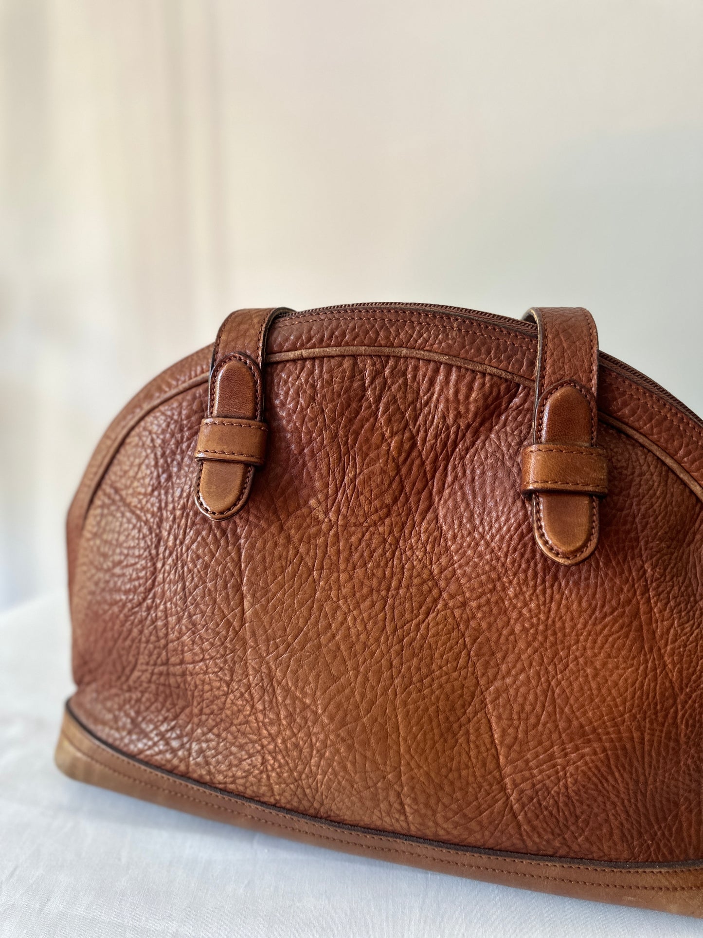 Etienne Aigner brown leather satchel