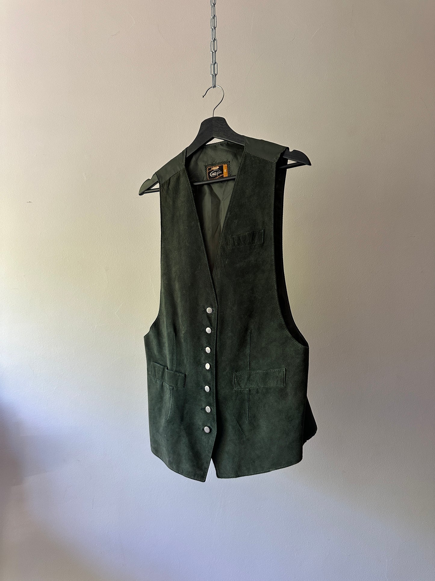 JAG green pig skin vest
