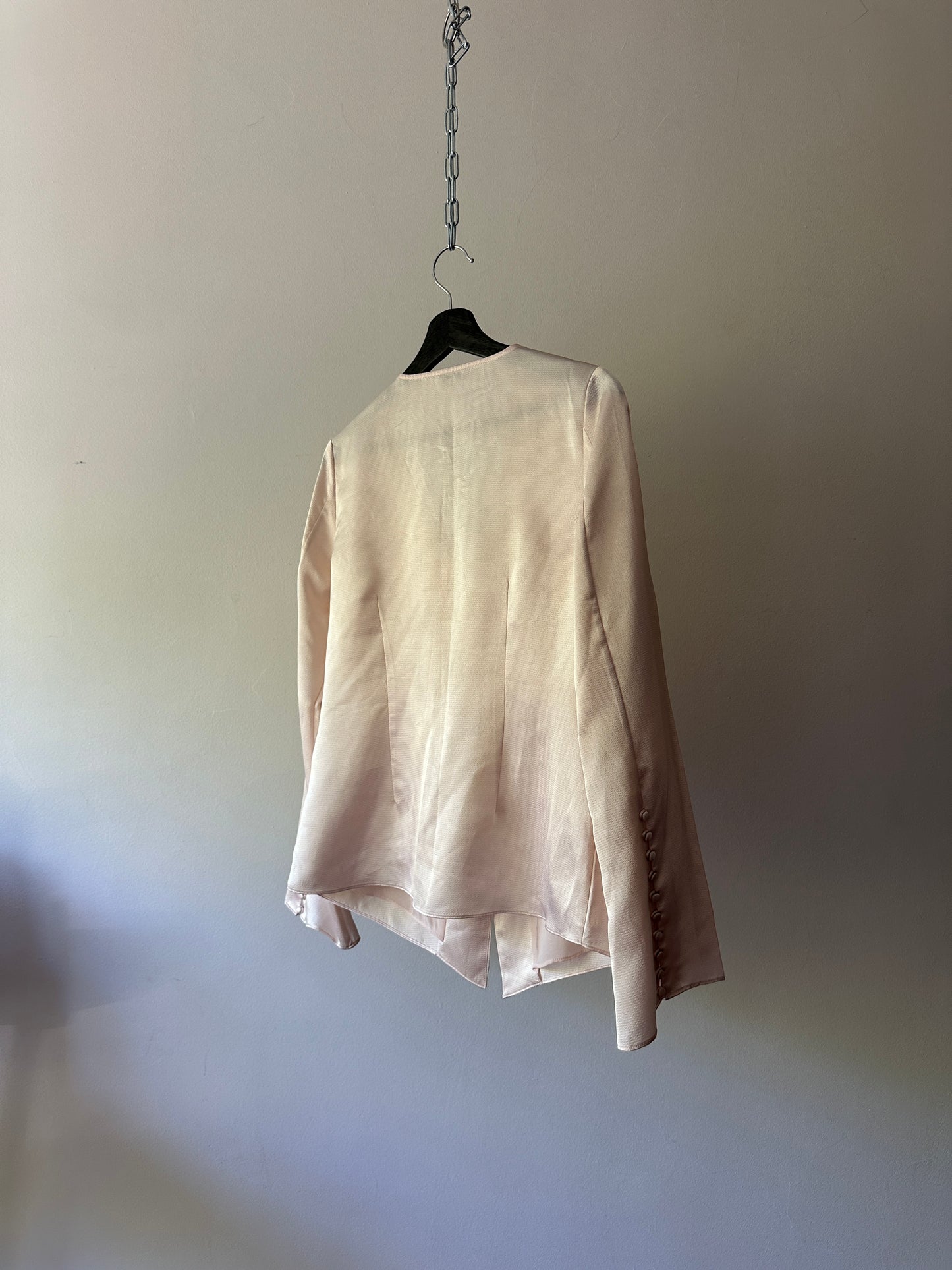 silk flare sleeved blouse